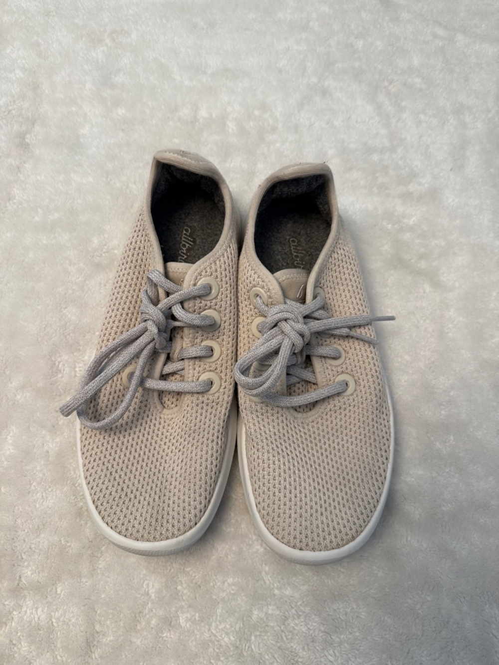 allbirds Women's Knit Lace-Up Sneakers - Light Beige